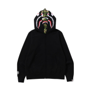 BAPE ABC Camo Shark Wide Fit Full Zip Hoodie Black
