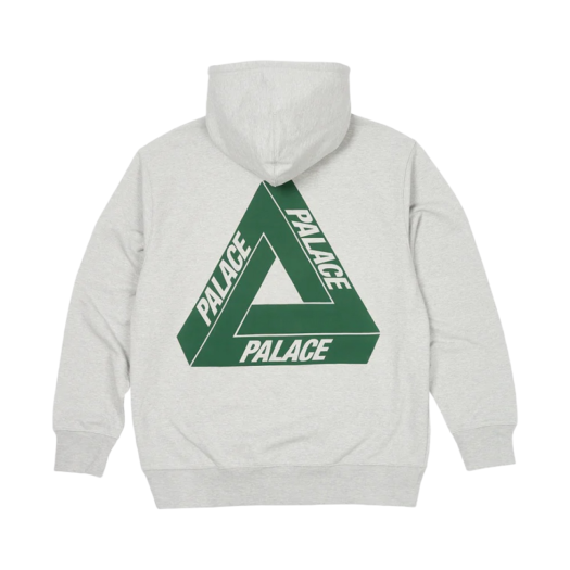 Palace Tri-Puff Print Zip Hood Grey Marl - 23SS