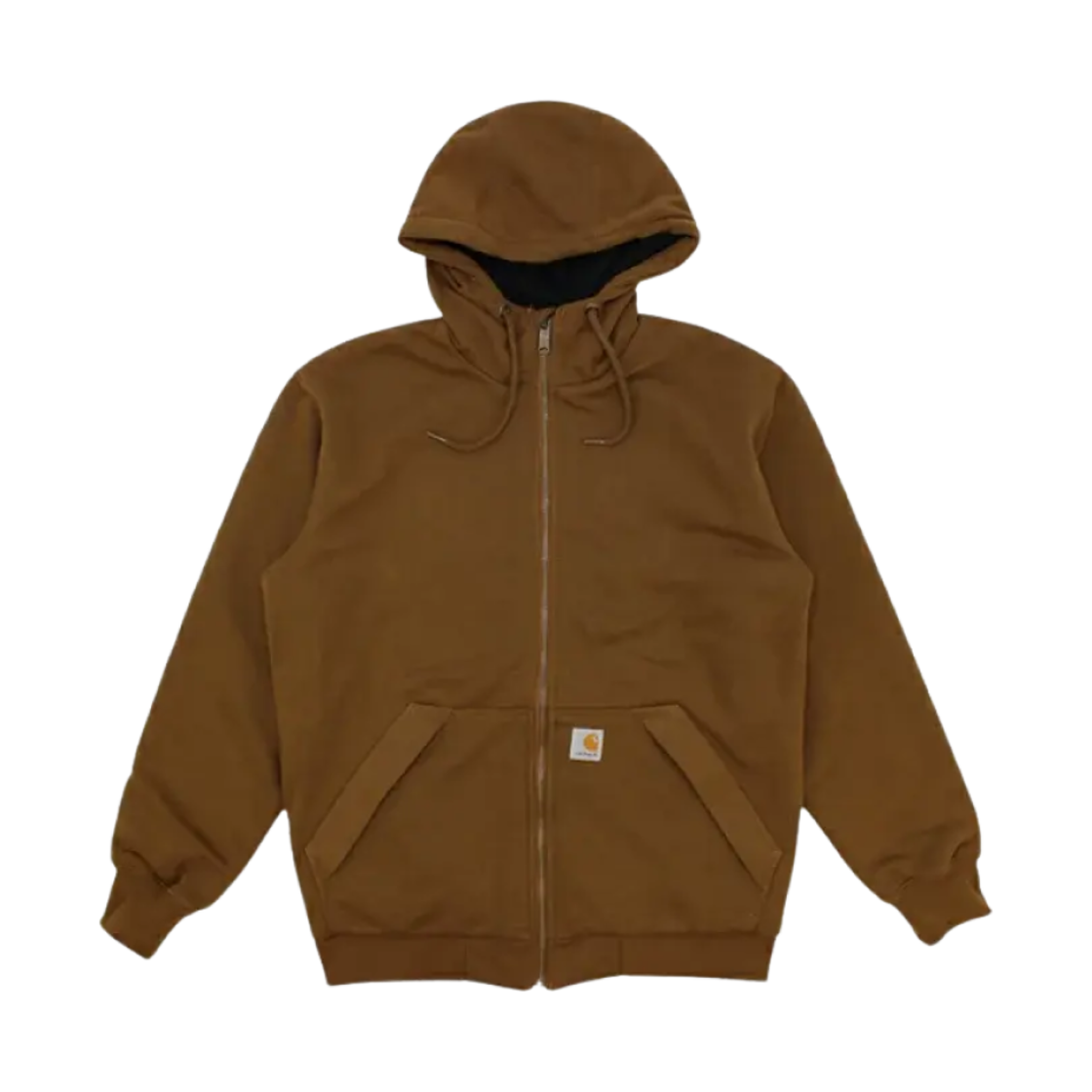 104078-B00 Carhartt Rain Defender Loose Fit Midweight Thermal-Lined Full-Zip Regular Sweatshirt Oiled Walnut Heather