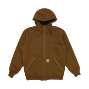 Carhartt Rain Defender Loose Fit Midweight Thermal-Lined Full-Zip Regular Sweatshirt Oiled Walnut Heather