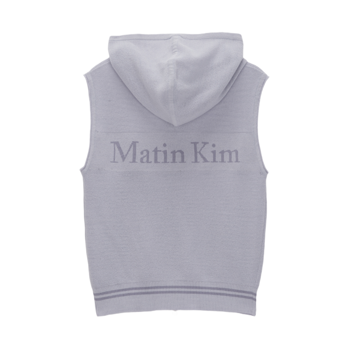 MK2434KV003M (W) Matin Kim Hoody Point Logo Knit Vest Lilac