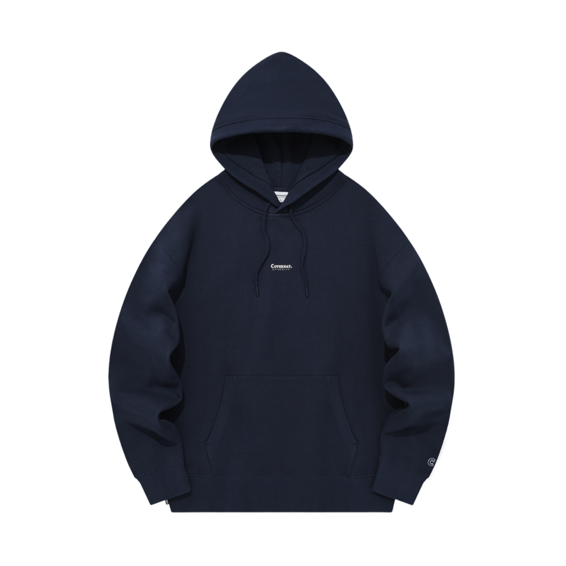 커버낫 오버핏 스몰 어센틱 로고 후디 네이비(Covernat Oversized Fit Small Authentic Logo Hoodie Navy) - 1