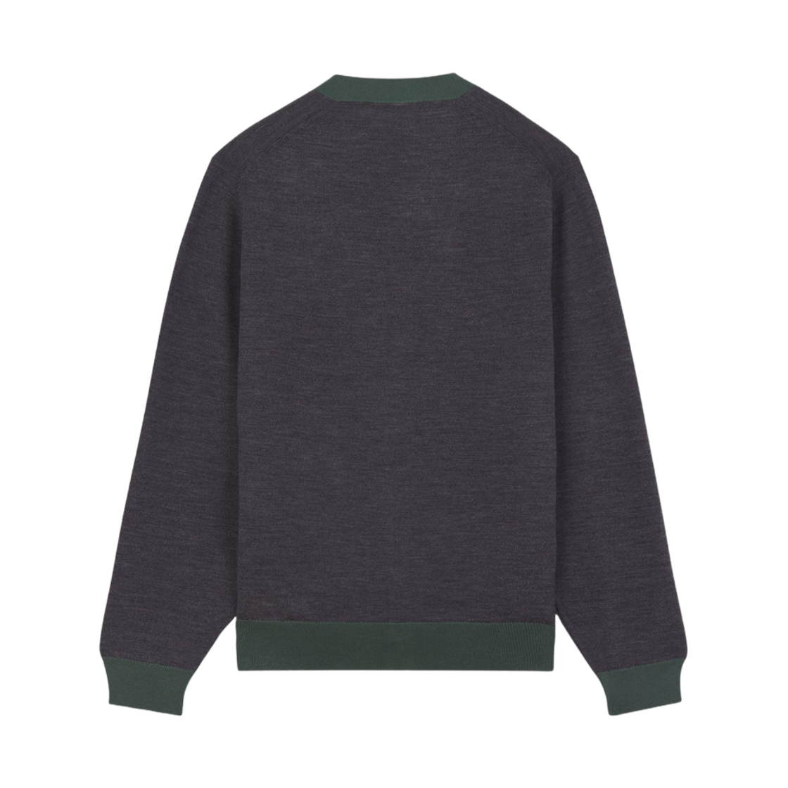 메종 키츠네 볼드 폭스 헤드 패치 바이 컬러 가디건 다크 그레이 멜란지(Maison Kitsune Bold Fox Head Patch Bi-Color Cardigan Dark Grey Melange) - 2