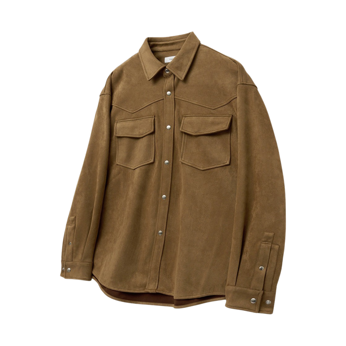 TNSH4F104W2 TNGT Over-fit Western Suede Shirts Brown