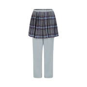 (W) Raspberrypie Skirt Jersey Pants Check Violet