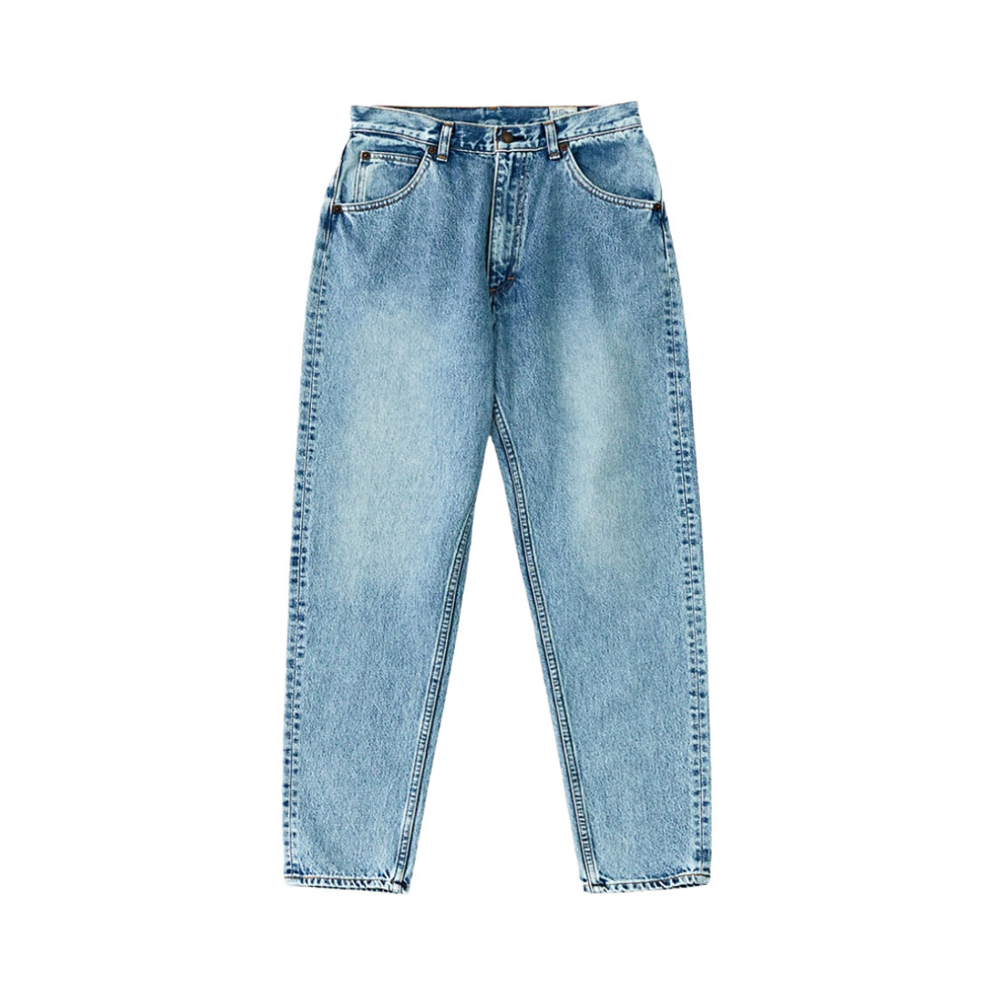 (W) 오어슬로우 1011 80's 하이 웨이스트 테이퍼드 데님 스카이 블루((W) Orslow 1011 80's High Waist Tapered Denim Sky Blue)
