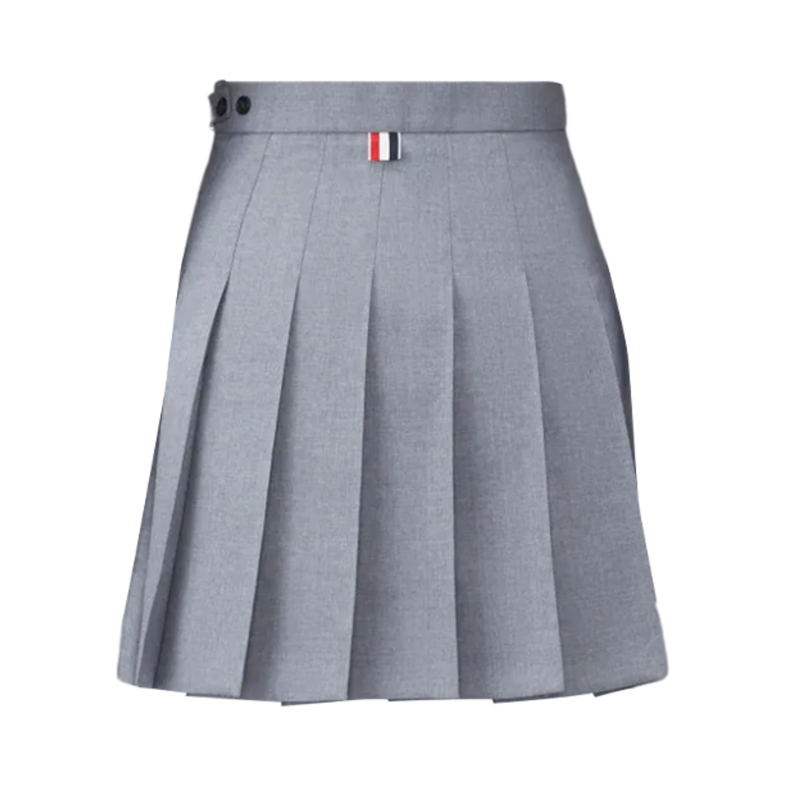 (W) 톰브라운 플레인 위브 스쿨 유니폼 플리츠 미니 스커트 미디움 그레이((W) Thom Browne Plain Weave School Uniform Pleated Mini Skirt Medium Grey) - 2