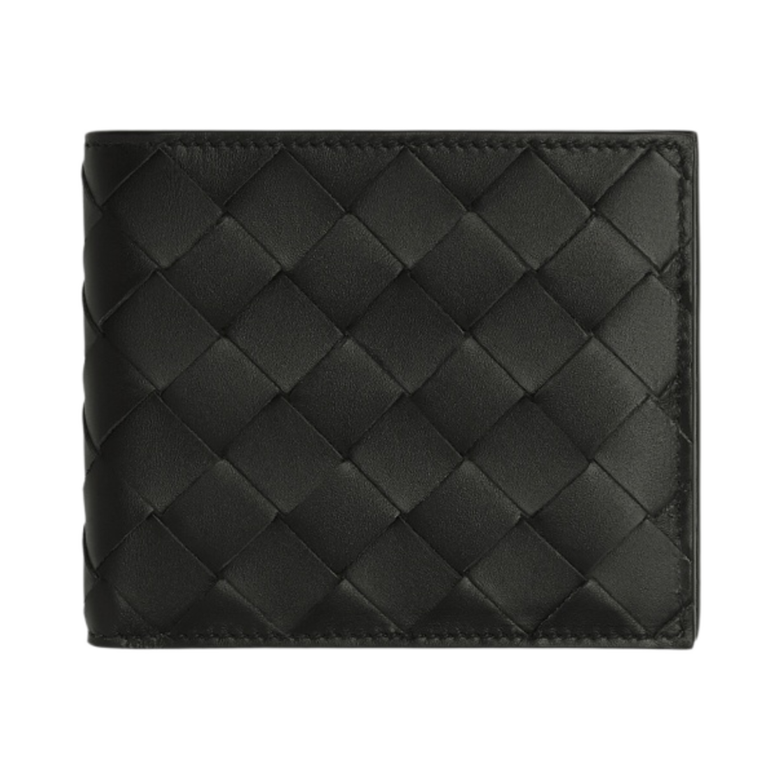 보테가 베네타 익스테리어 포켓 반지갑 블랙(Bottega Veneta Bi-Fold Wallet with Exterior Pocket Black) - 1