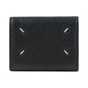 Maison Margiela Accordian Grained Leather Wallet Black
