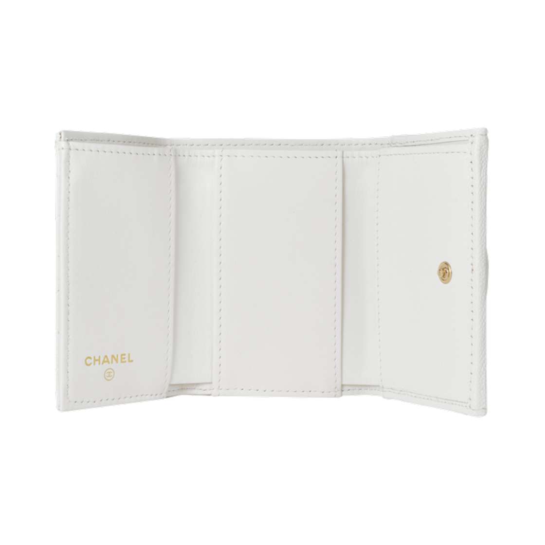 샤넬 클래식 스몰 플랩 지갑 그레인드 샤이니 카프스킨 & 골드 메탈 화이트(Chanel Classic Small Flap Wallet Grained Shiny Calfskin & Gold White) - 3