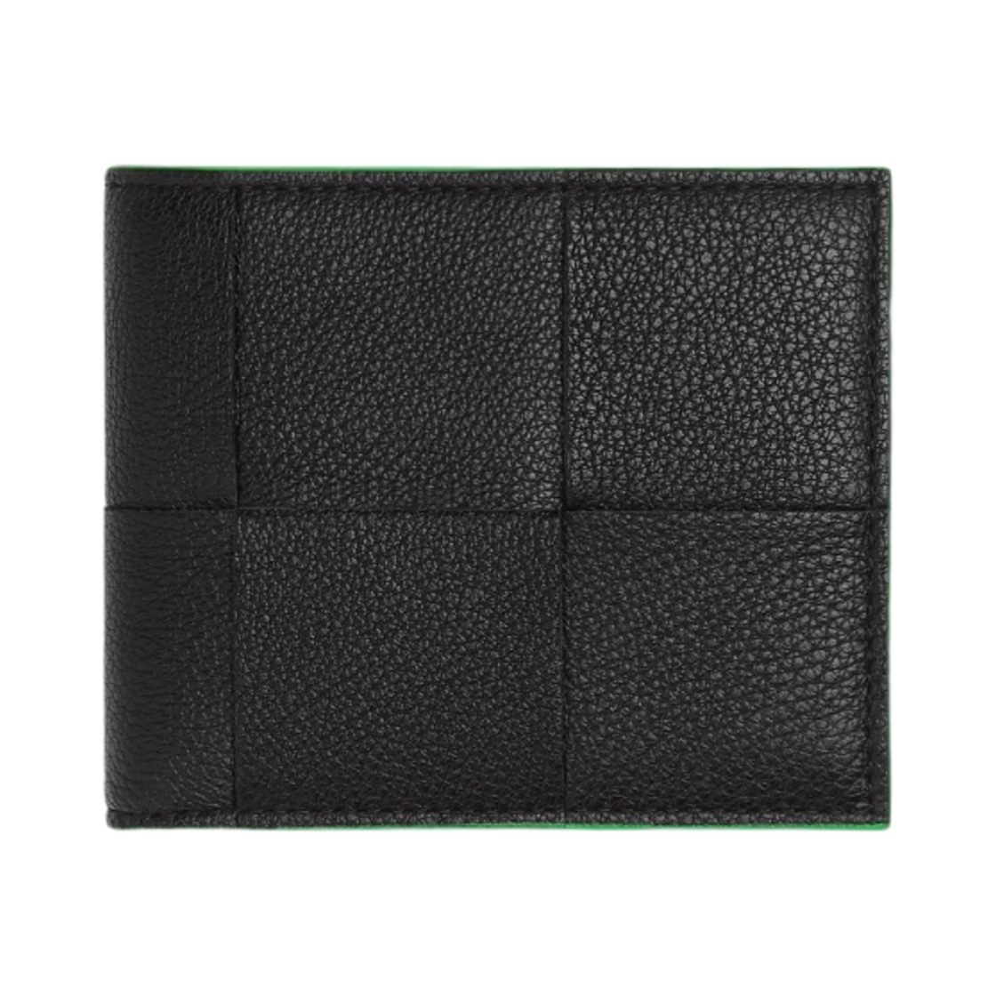 649605V1Q731045 Bottega Veneta Bi-Fold Wallet with Coin Purse Black Parakeet
