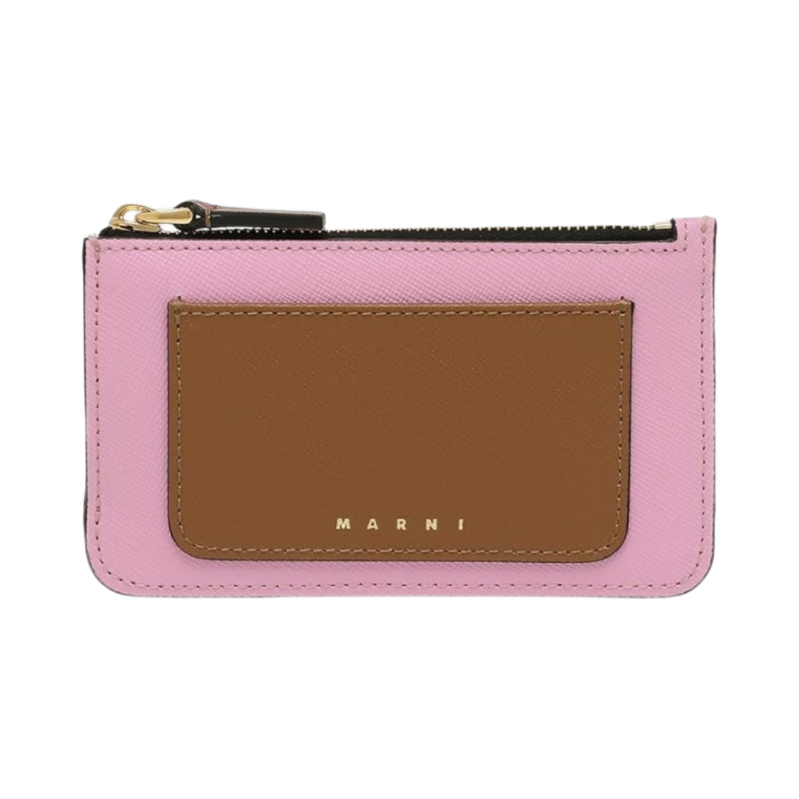마르니 사피아노 레더 카드 케이스 모카 핑크 캔디 쉘(Marni Saffiano Leather Card Case Moca Pink Candy Shell)