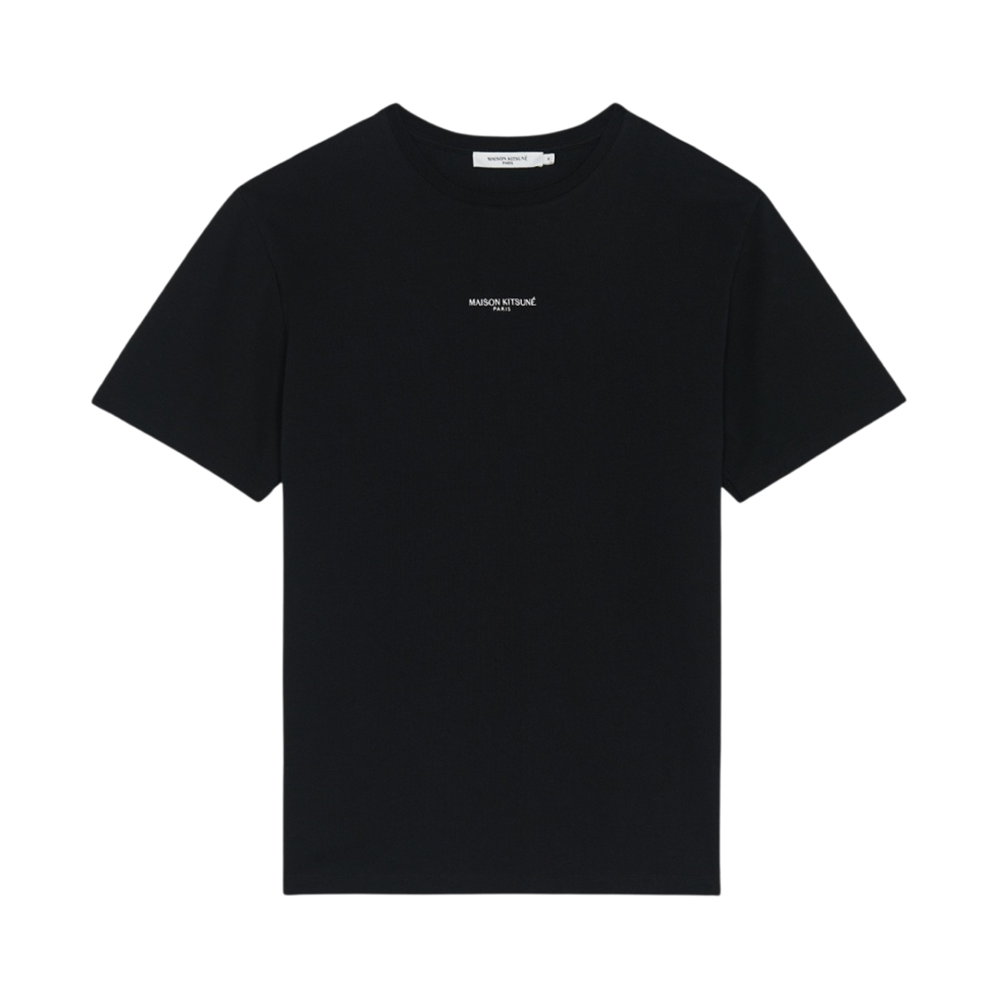 메종 키츠네 파리 자수 릴렉스 티셔츠 블랙(Maison Kitsune Paris Embroidery Relax T-Shirt Black) - 1