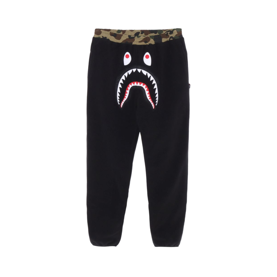 (W) 베이프 x 폴라텍 퍼스트 카모 샤크 팬츠 블랙((W) BAPE x Polartec 1st Camo Shark Pants Black) - 1