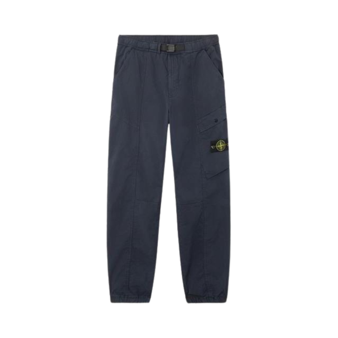 K1S1531000-16S0010-V0020 Stone Island 3100016 Supima Cotton Twill Stretch-TC Loose-Fit Cargo Pants with Nylon Belt Navy Blue - 25SS