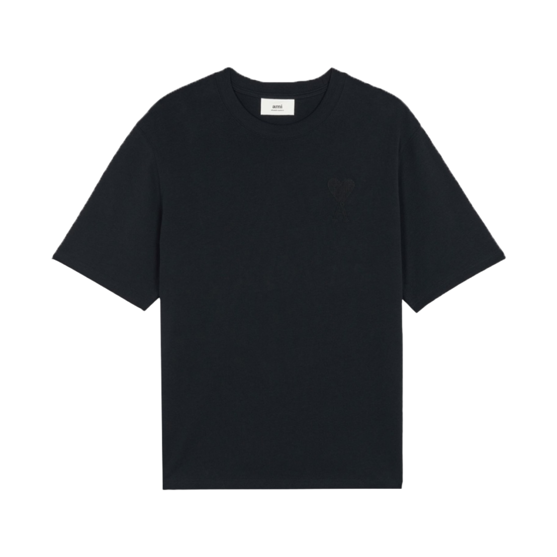 A21HJ128-726-001 AMI de Coeur Tone-On-Tone T-Shirt Black