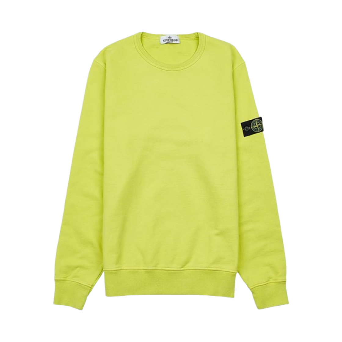 791661320-V0031 (Kids) Stone Island 61320 Garment Dyed Cotton Fleece Crewneck Sweatshirt Lemon - 23FW