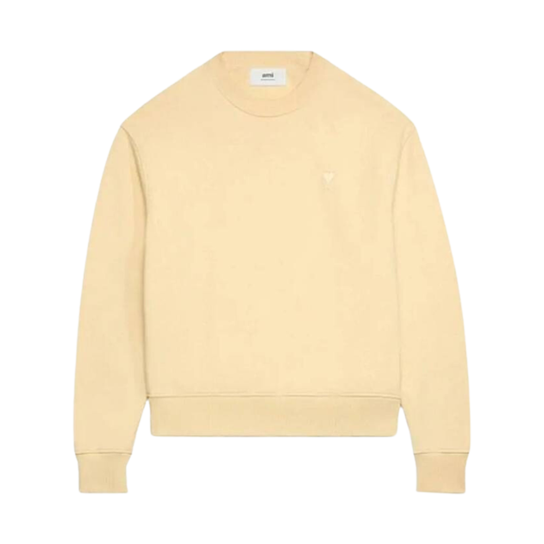 USW003-730-718 AMI de Coeur Embroidery Sweatshirt Vanilla Cream
