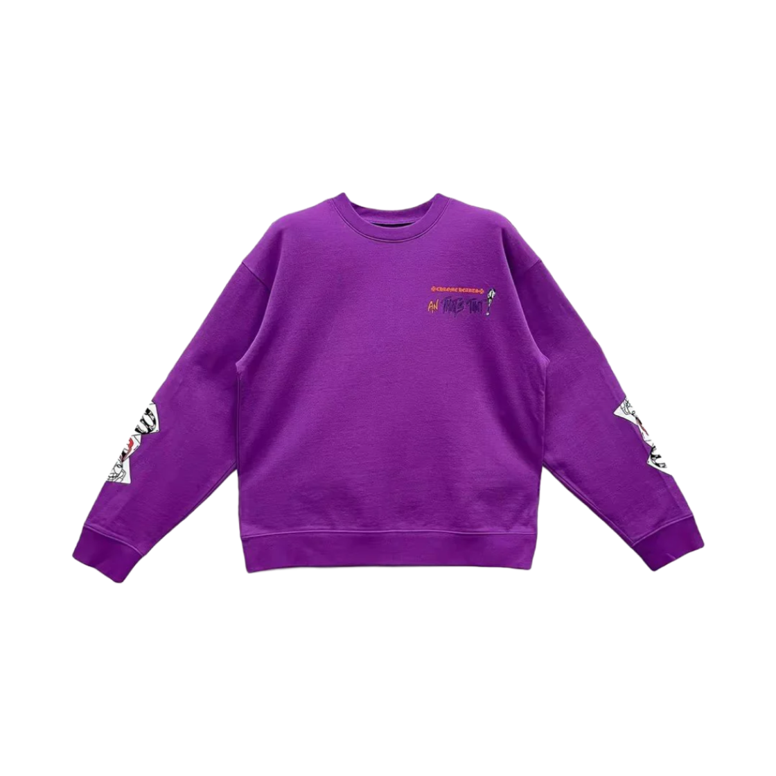 - Chrome Hearts Matty Boy Purrelle Graffiti Sweatshirt Purple