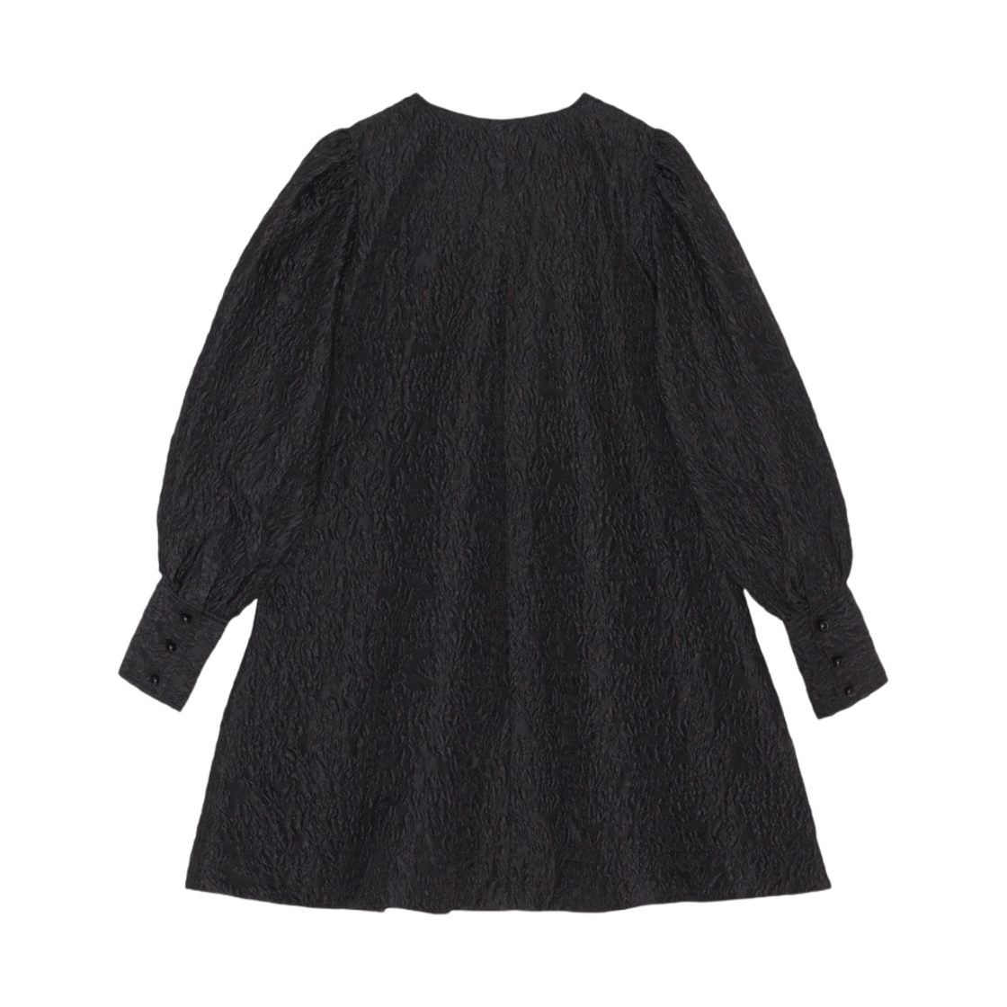 (W) 가니 자카드 오간자 미니 드레스 블랙((W) Ganni Jacquard Organza Mini Dress Black) - 2