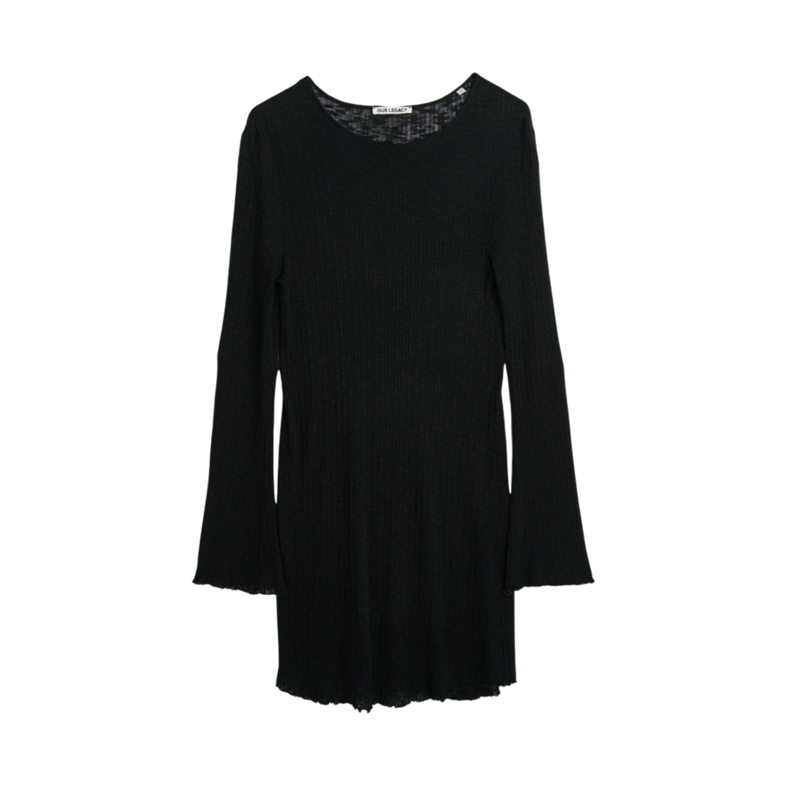 (W) 아워레가시 투 페이스 드레스 블랙 스파스 립((W) Our Legacy Two Face Dress Black Sparse Rib) - 1