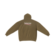 Balenciaga Political Campaign Large Fit Hoodie Khaki