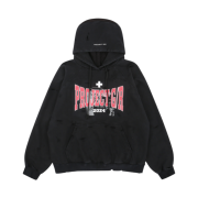 Project G/R Two Faced Washed Hoodie Washed Black