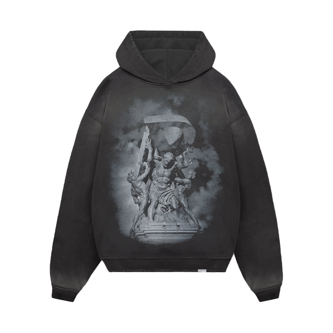 리프레젠트 아틀라스 후디 스테인 블랙 - 24FW(Represent Atlas Hoodie Stained Black - 24FW)
