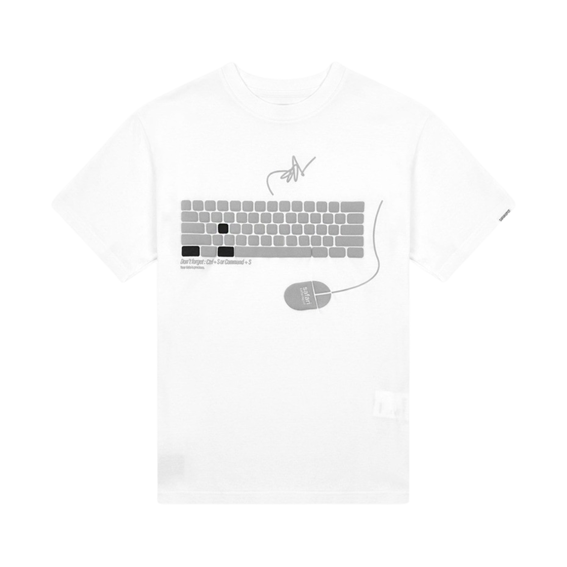 사파리스팟 루 베이스 스쿨 돈트 포겟 티 화이트(Safarispot Roux Base School Dont Forget Tee White) - 1