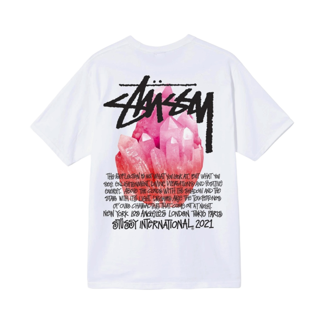 스투시 리플렉션 티셔츠 화이트