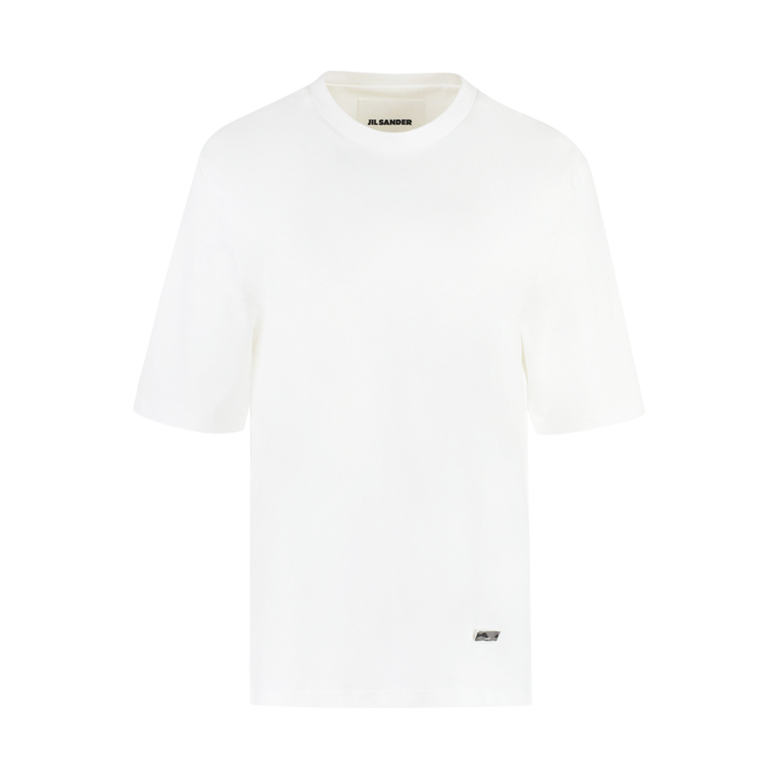 J02GC0109-J20073-102 (W) Jil Sander Logo Crew Neck Cotton T-Shirt White