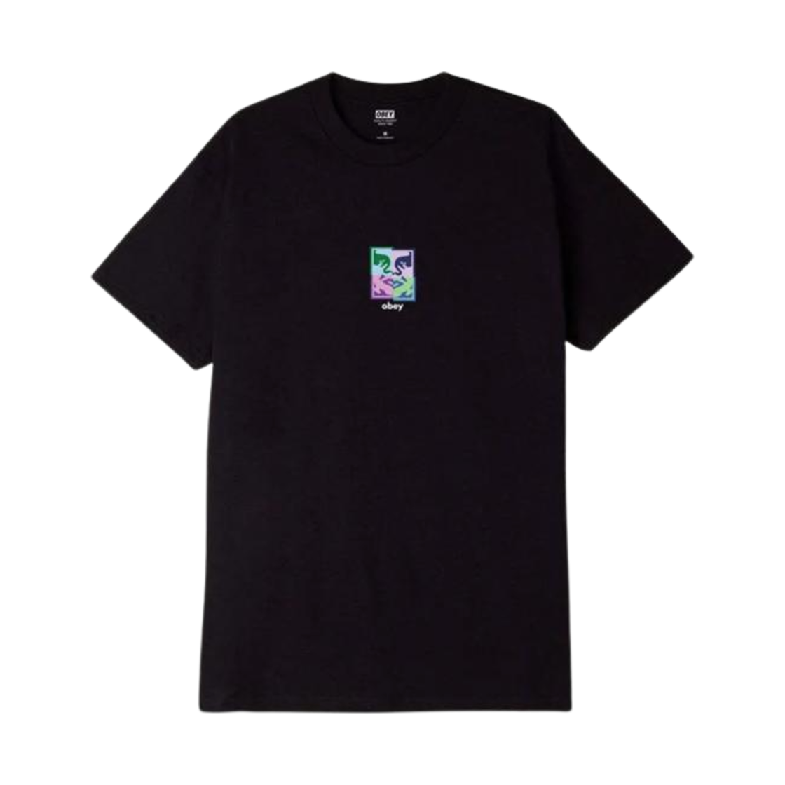 165263308 Obey Puzzled T-Shirt Black