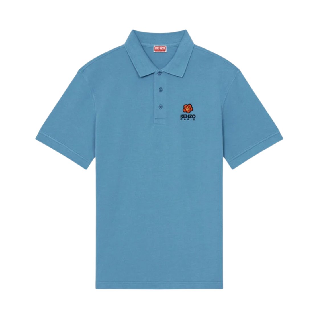 겐조 보케 플라워 크레스트 폴로 셔츠 시안(Kenzo Boke Flower Crest Polo Shirt Cyan) - 1