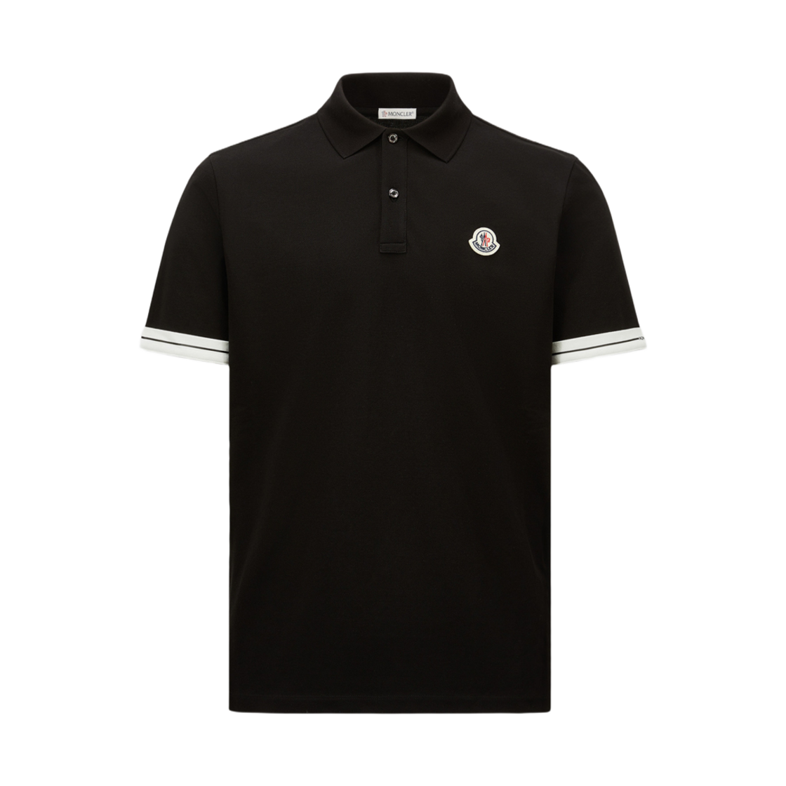 몽클레르 로고 코튼 피케 폴로 셔츠 블랙 - 25SS(Moncler Logo Cotton Piquet Polo Shirt Black - 25SS)