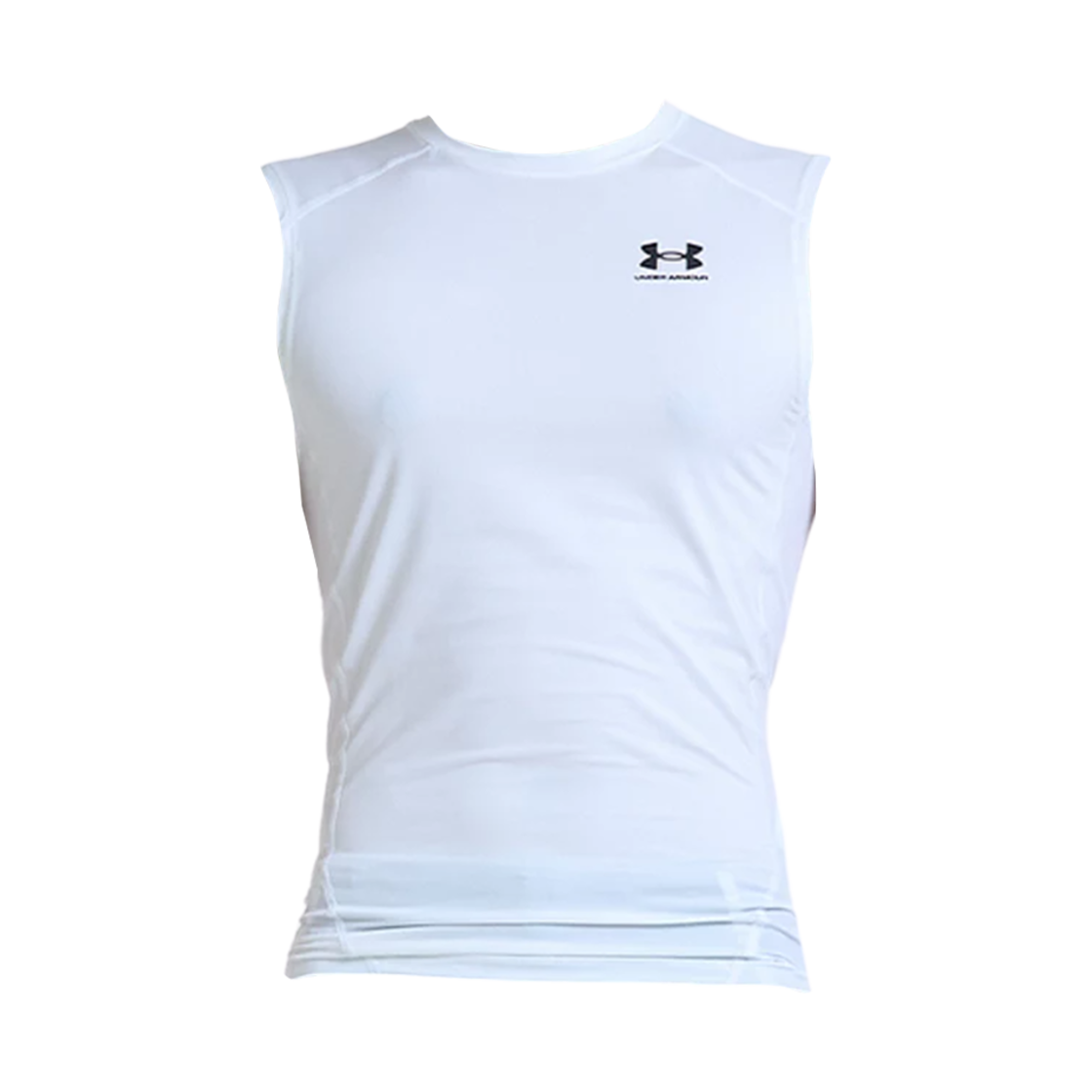 언더아머 히트기어 슬리브리스 화이트 블랙(Under Armour HeatGear Sleeveless White Black)