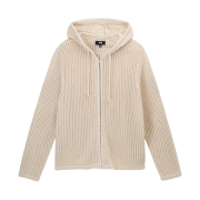 Stussy Mesh Zip Hoodie Natural