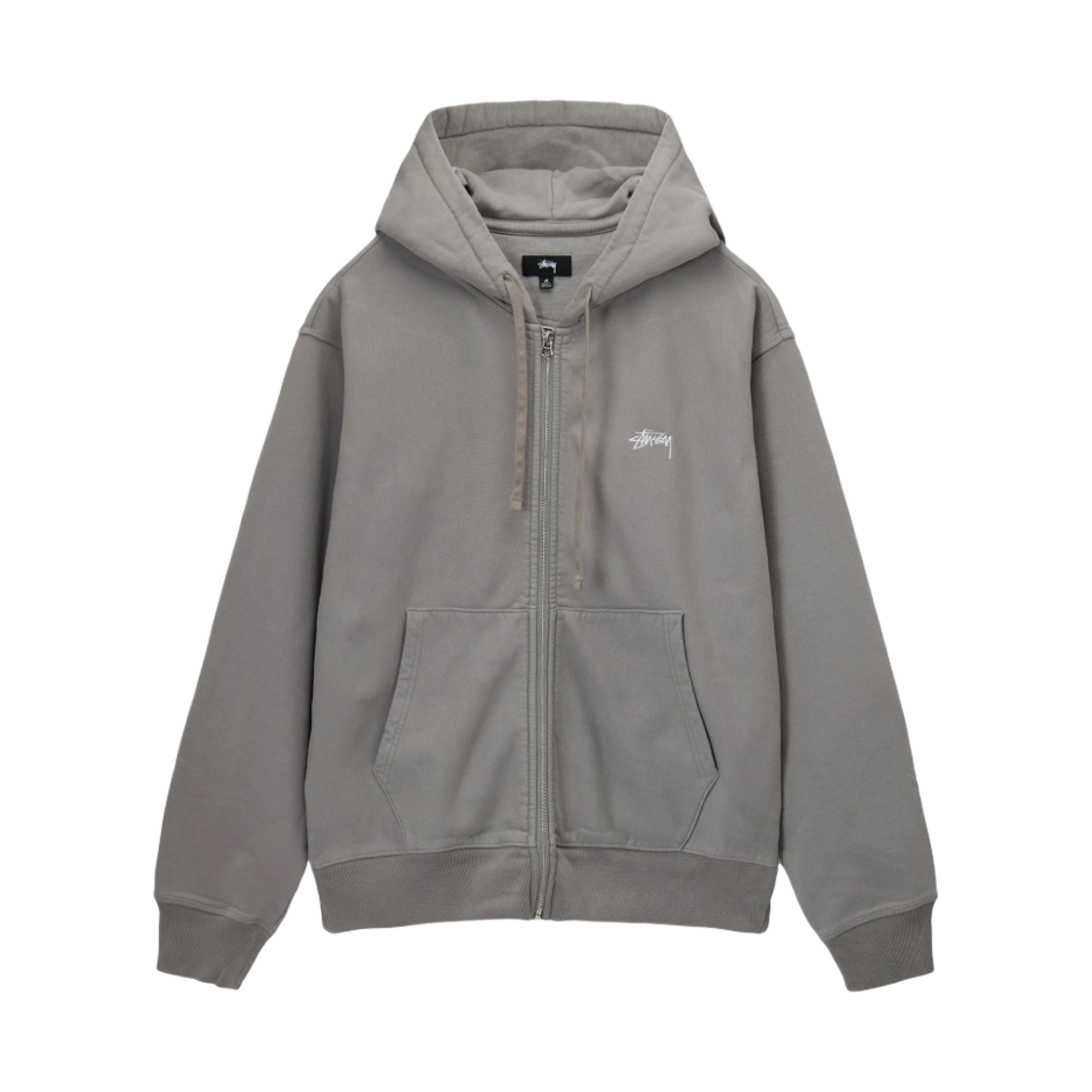 스투시 오버다이드 스탁 로고 후드 집업 샌드(Stussy Overdyed Stock Logo Zip Hoodie Sand) - 1