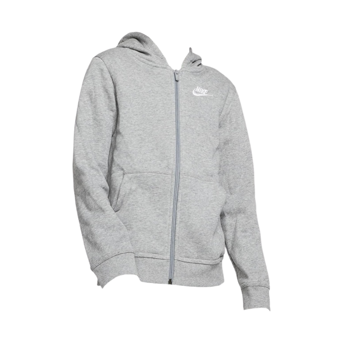 BV3699-091 (Kids) Nike NSW Club Full-Zip Hoodie Carbon Heather