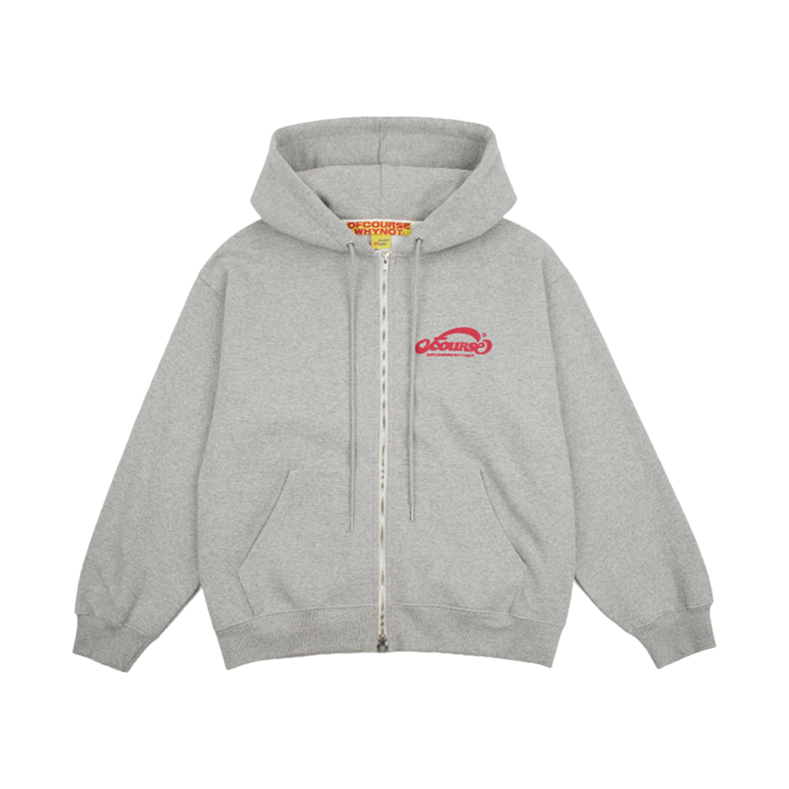 오브콜스와이낫 오브콜스 후디 집업 멜란지 그레이