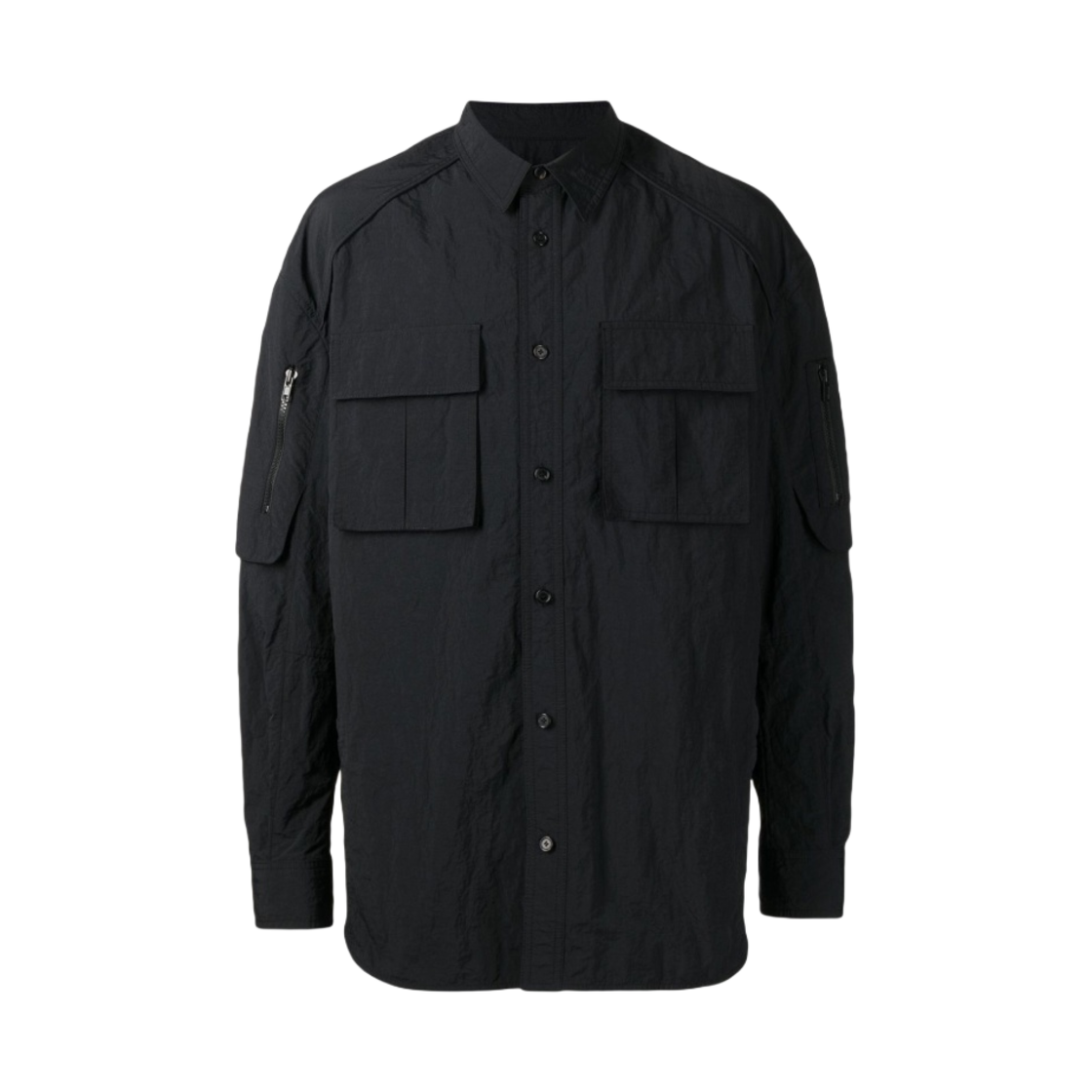 JC2764P405 Juun.J Chest Flap Pocket Detailed Shirt Black - 22FW