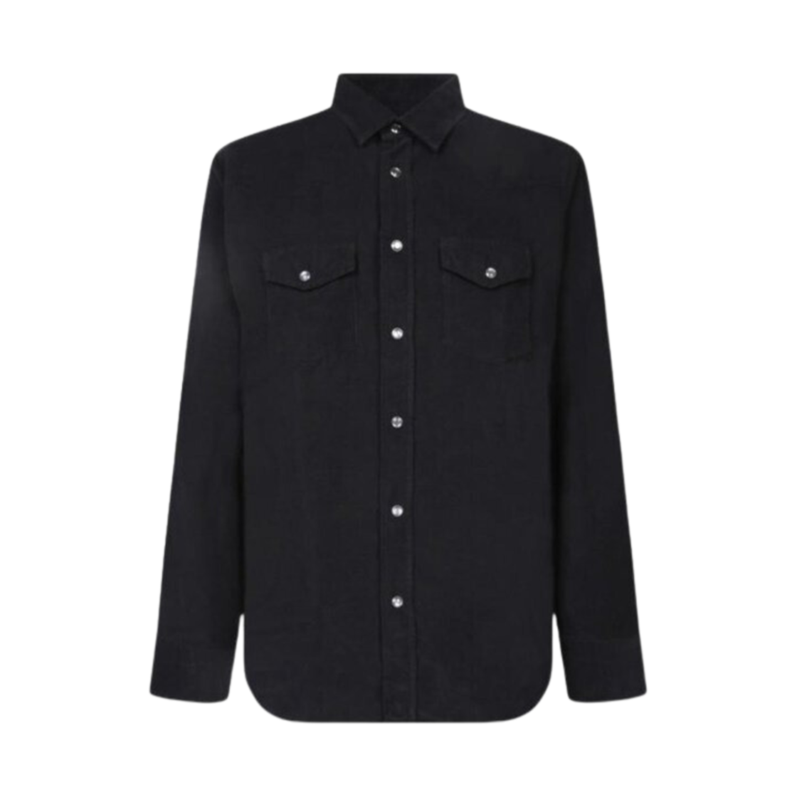 HDS001-FMC014-LB999 Tom Ford Corduroy Cotton Shirt Black