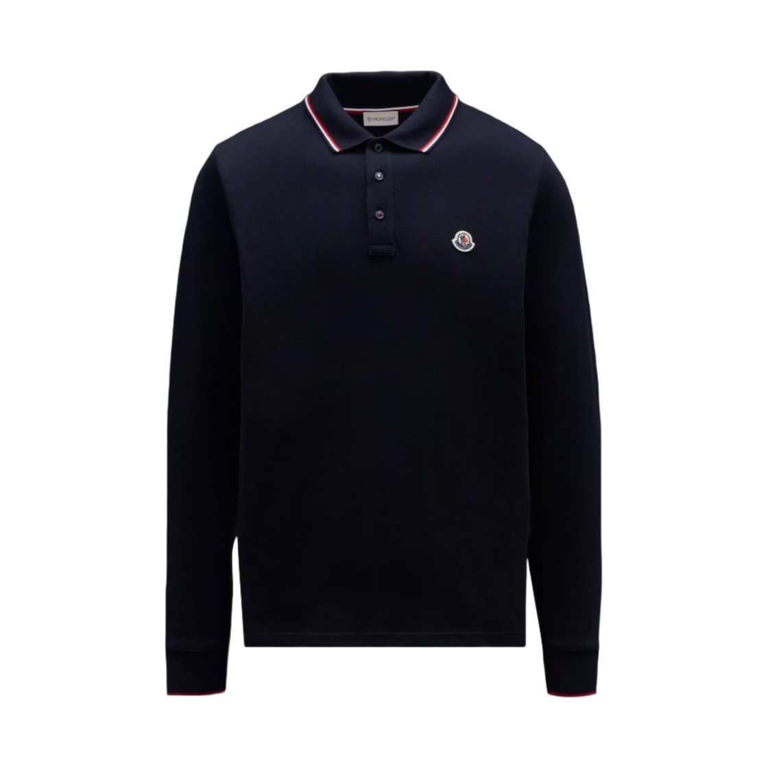 I2-091-8B70100-84556-77X Moncler Long Sleeve Polo Shirt Navy Blue - 23FW