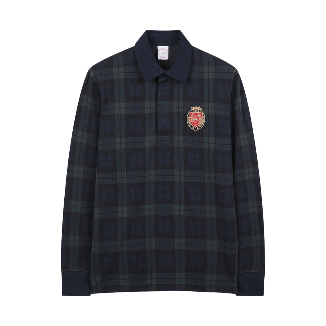 BBNTMF34167EF Brooks Brothers Blackwatch Rugby Shirt Multi
