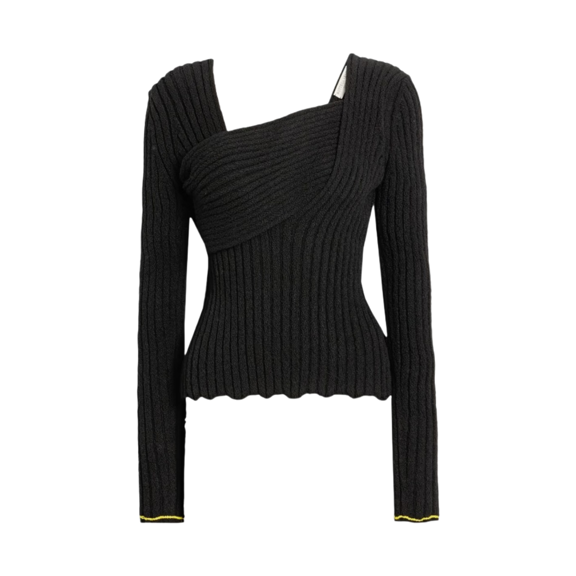 (W) 보테가 베네타 텍스쳐 부클레 스웨터 블랙((W) Bottega Veneta Textured Boucle Sweater Black) - 1