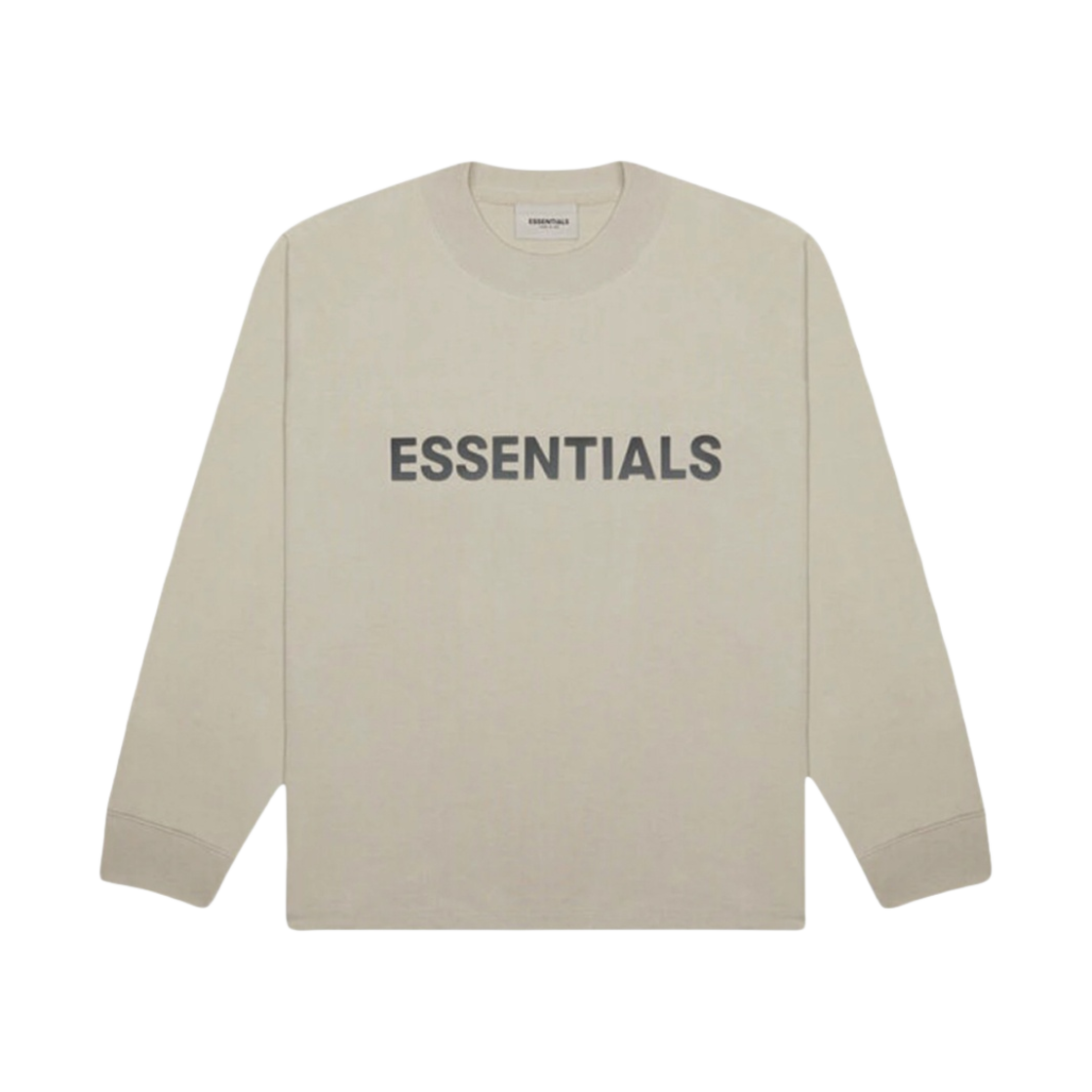 에센셜 3D 실리콘 아플리케 박시 롱슬리브 티셔츠 스트링 탄 - 20SS(Essentials 3D Silicon Applique Boxy Long Sleeve T-Shirt String Tan - 20SS) - 1