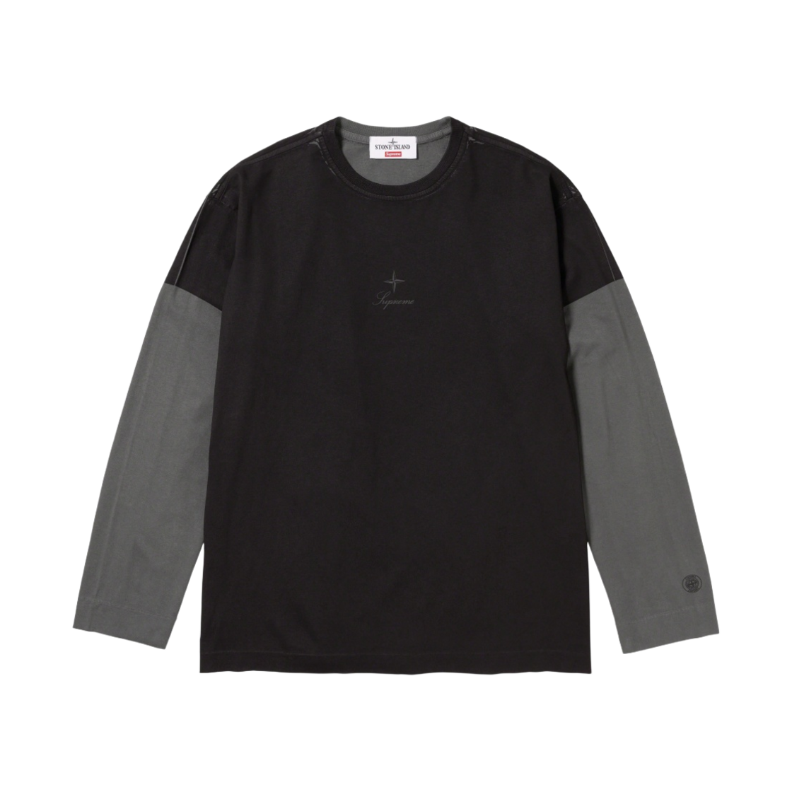 슈프림 x 스톤 아일랜드 롱슬리브 탑 블랙 - 23FW(Supreme x Stone Island L/S Top Black - 23FW)