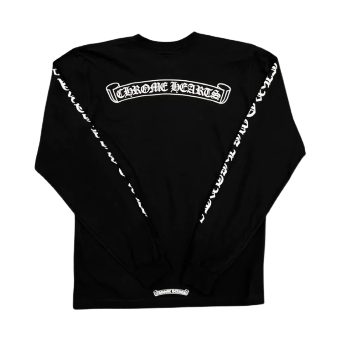 크롬하츠 스크롤 로고 롱슬리브 티셔츠 블랙(Chrome Hearts Scroll Logo LS T-Shirt Black)
