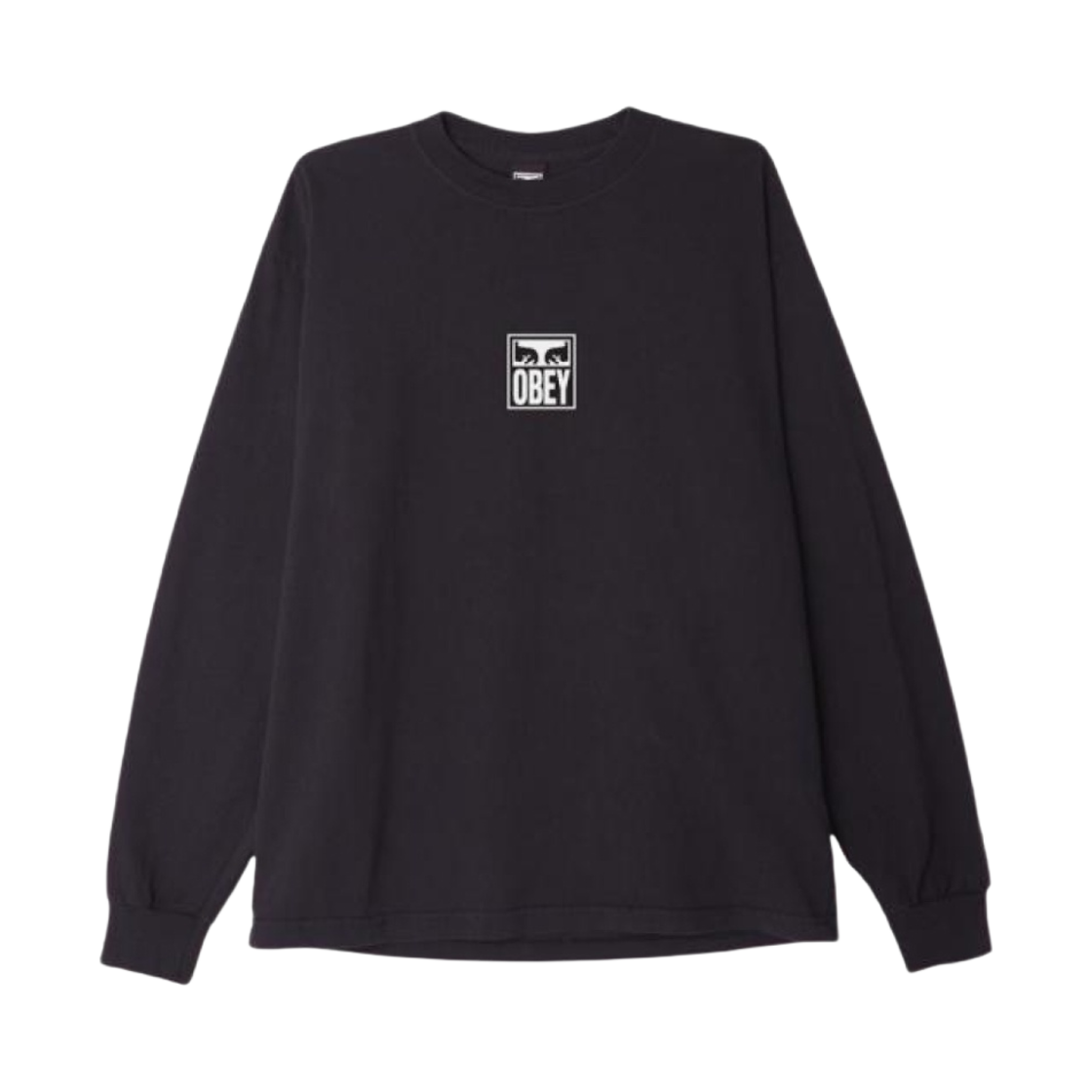 오베이 아이즈 아이콘 3 롱슬리브 티셔츠 오프 블랙(Obey Eyes Icon 3 Long Sleeve T-Shirt Off Black)
