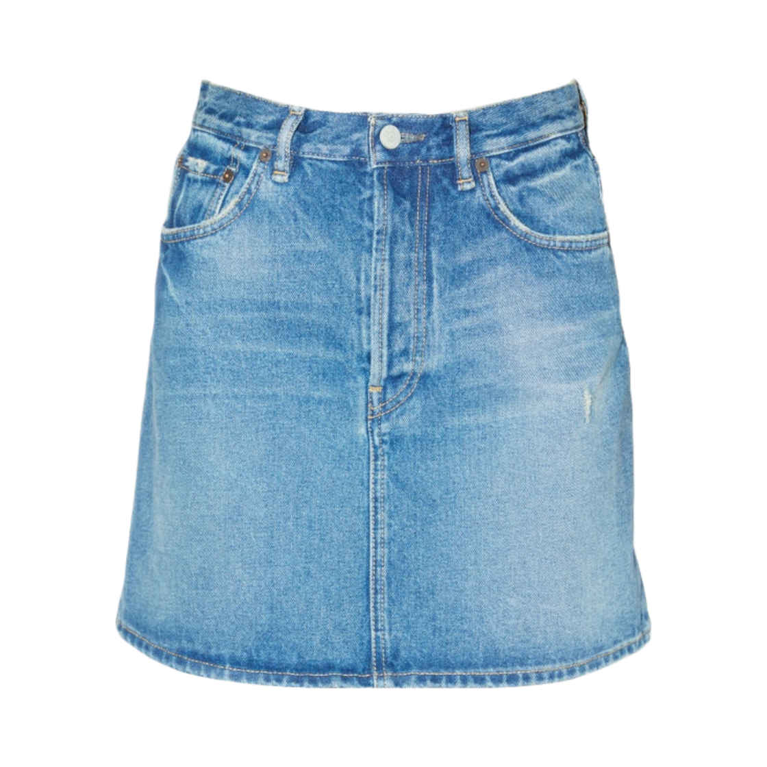 (W) 아크네 스튜디오 데님 미니 스커트 미드 블루((W) Acne Studios Denim Mini Skirt Mid Blue) - 1
