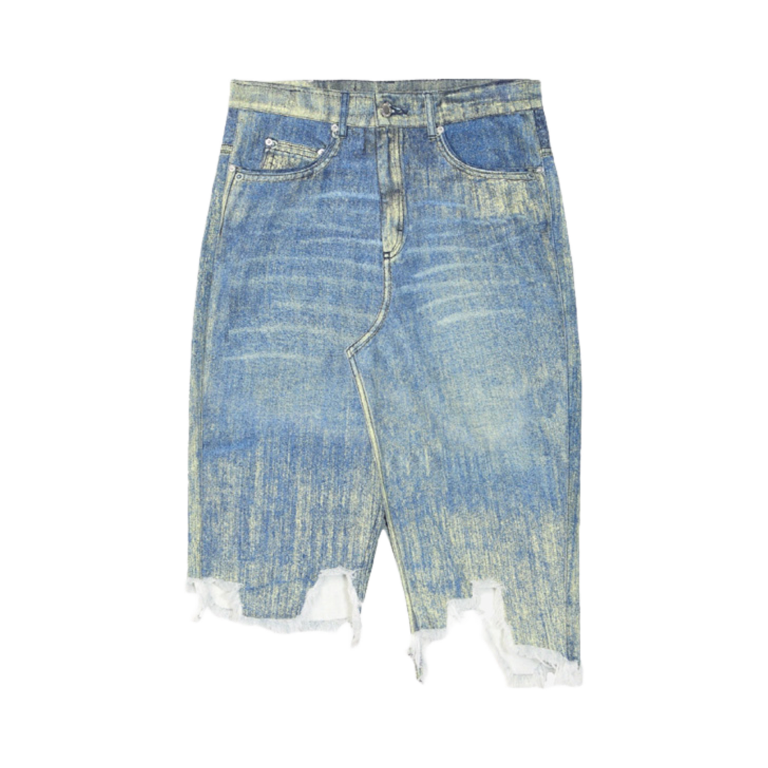 AU00032-002 CAMPER LAB Paint Denim Skirt Sand Blue